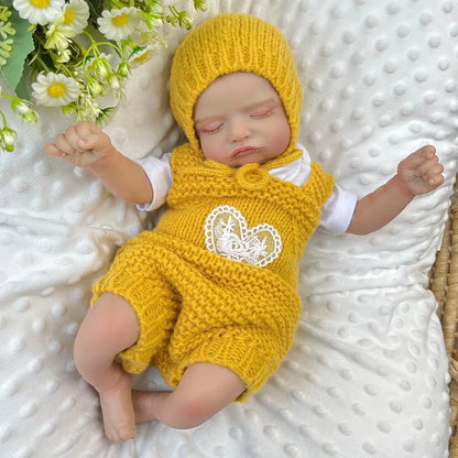 BZDOLL Asleep Reborn Baby Doll 18inch 45 CM 3D Skin Cloth Body Real Look Fashion Toy Birthday Gift For Kids