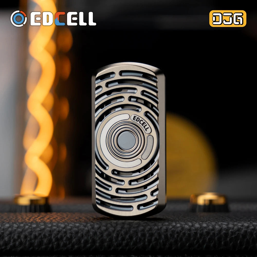 DJG & EDCELL Dexjelly Tuning Fork Poker Push Slider Anodic Oxidation Of Titanium Slider Fidget Stress Toys
