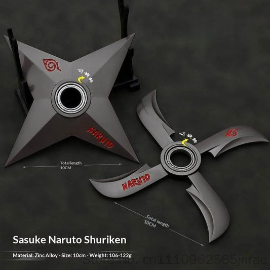 Naruto Metal Shuriken Rotatable Bearing Ninja Star Anime Peripheral Cosplay  Model Collectible Decor For Anime Enthusiasts