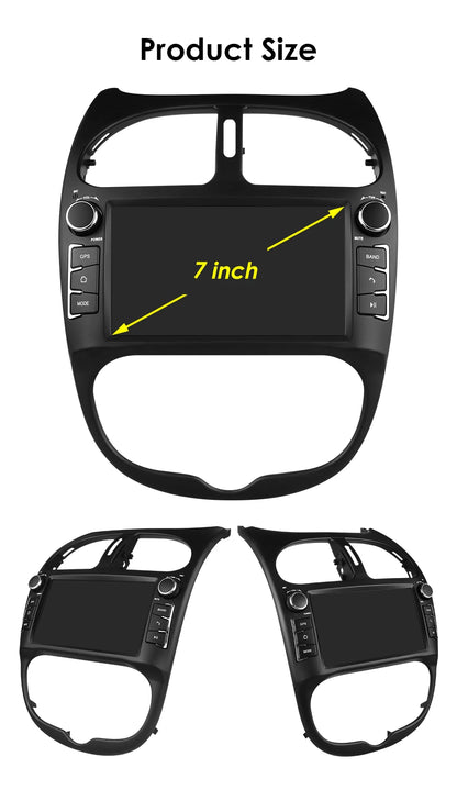 Android 14 Car radio for PEUGEOT 206 206CC 206SW 2000-2005 2006 2007 2008 Multimedia player GPS navi Video 7862 2din Autoradio
