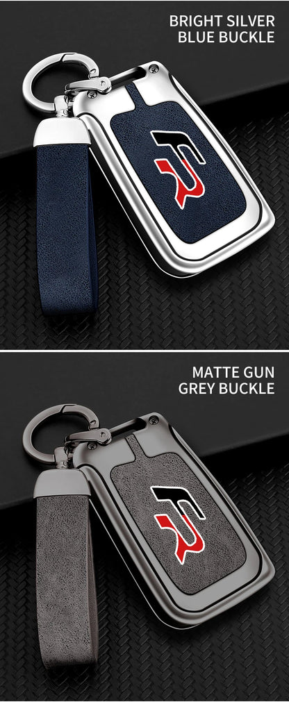 Suitable for Seat Ateca Leon FR 2 Ibiza zinc alloy car key cover high-end genuine leather car key case buckle auto accessories