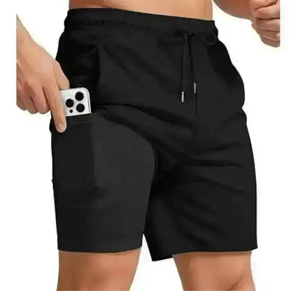 Black 2026 Summer Men's Swimming Trunks Compression Liner Quick Dry Pockets Board Shorts Sports Surfing Beach Swim Trunks LYZ065