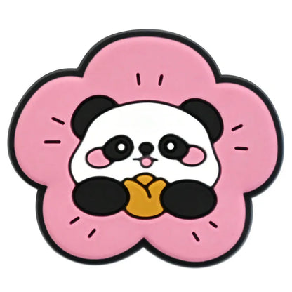 1/20/50/100Pcs Panda Series Shoe Charms Cute animal Shoes Accessories Decoration Clog Sandal Buckle Bithday Holiday Party Gifts