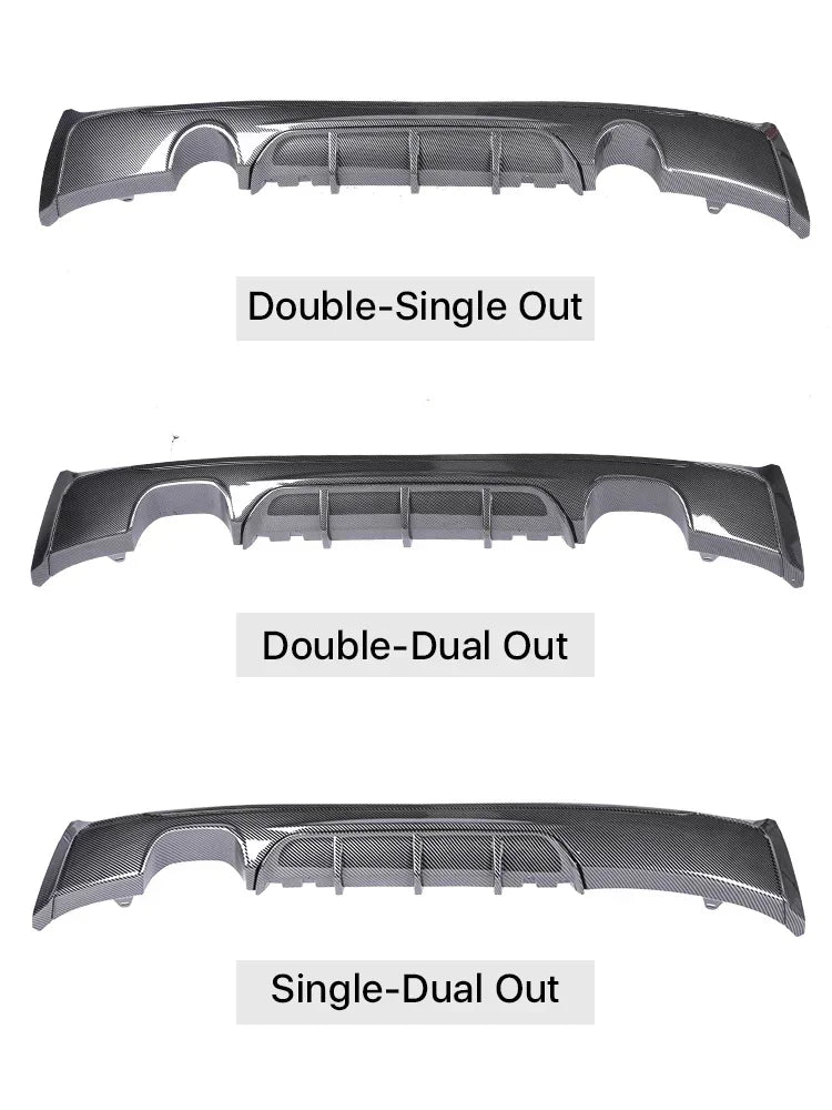 M Sport M Tech Rear Diffuser Bumper Carbon Fiber Body Kit MP Diffusor Spoiler Lip For BMW 2 Series F22 F23 2014-2020 Replacement