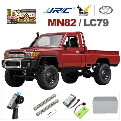 MN MN82 1:12 Retro Rc Car With LED Lights Full-scale Simulation LC79 Professional 4WD Remote Control Pickup RC Truck Model Toys