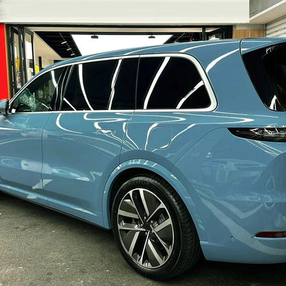PET Smoke Rain Blue Car Vinyl Wrap Film Waterproof Scratch Resistant Stickers for Auto Motorcycle Body DIY Modification Decal