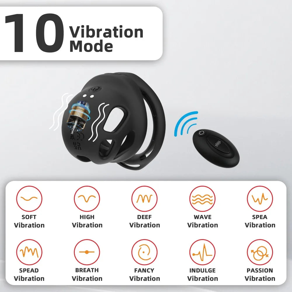 Remote Control Vibration Male Chastity Cage Wearable Chastity Pants Device Anal Plug Vibrator Peins Plug Adult Sex Toy for Men