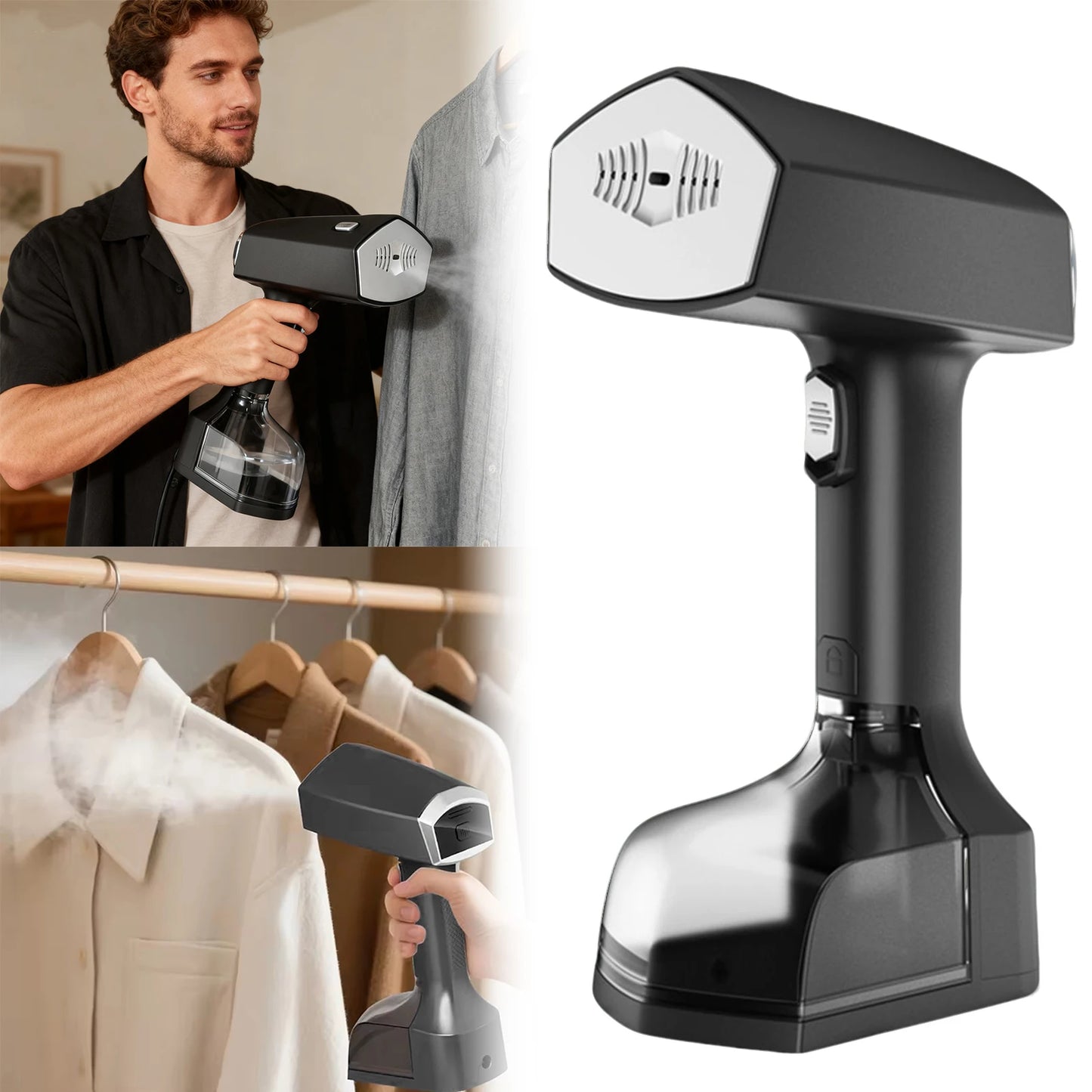 Clothes Steamer Fast Heat-up Clothing Steamer with Large 350ml Tank Portable Travel Steam Iron for Home & Travel