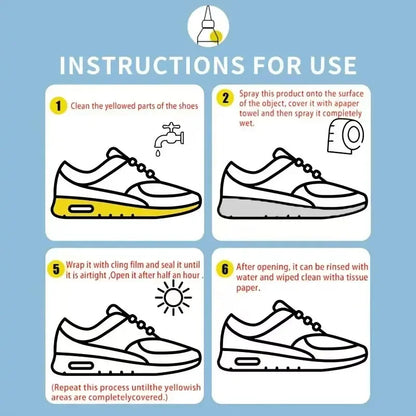 Yellowing shoe soles and edges,anti-yellowing and anti-oxidation agent, whitening and repairing agent for white shoes.