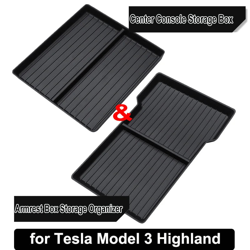 for Tesla Model Y YL Juniper 2025 Center Console Storage Tray Armrest Box Organizer Box Tesla Model 3 Highland 2024 Accessories