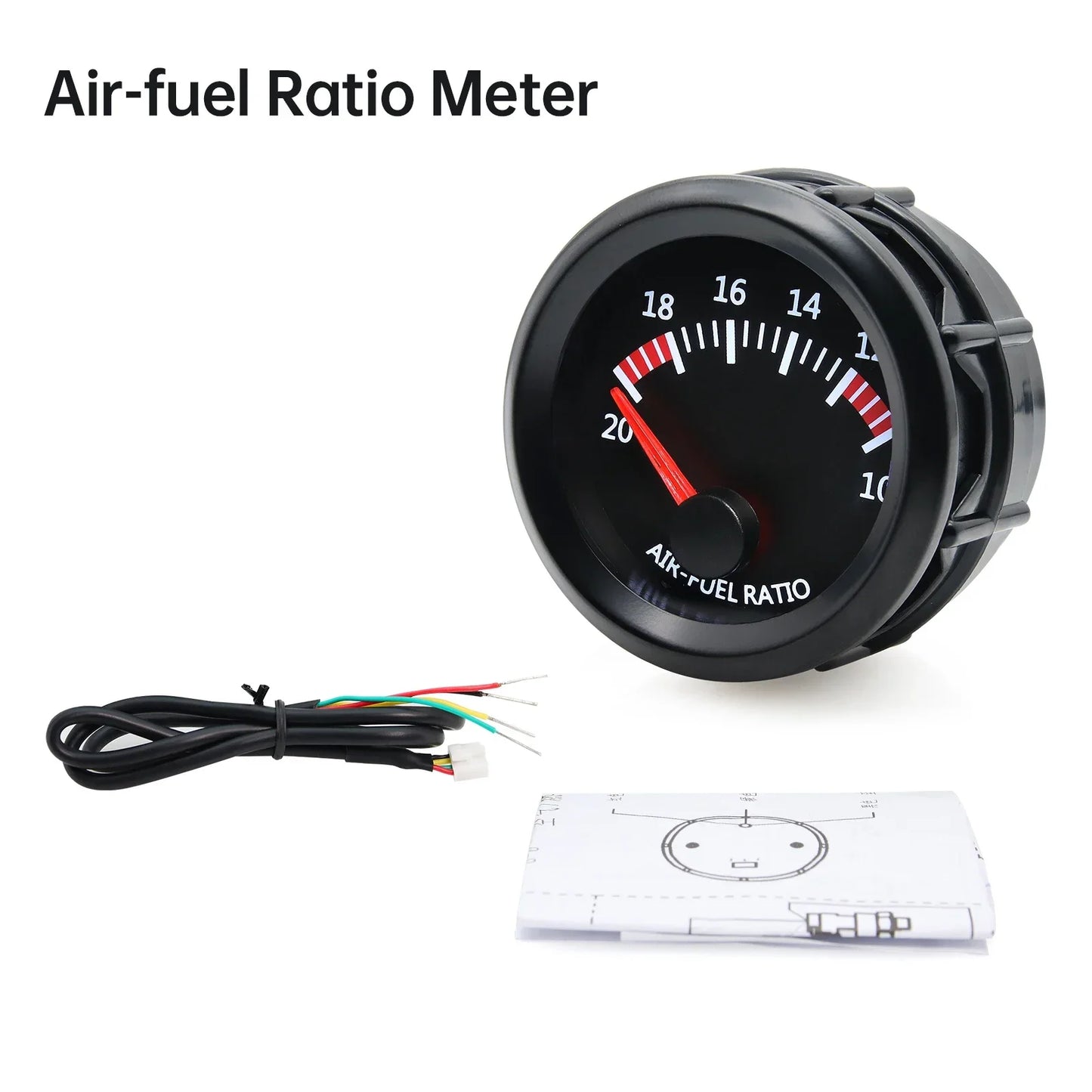 2'' 52mm Racing Car Indicator Water Temp Gauge Oil Temp Meter Voltmeter Oil Press Vacuum Boost Air Fuel Ratio EGT Instrument