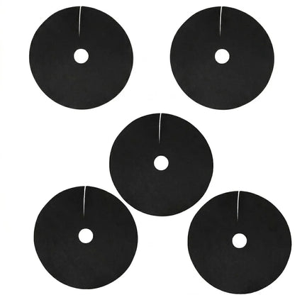 5Pcs Non-Woven Tree Mulch Ring Weed Control Mat Landscape Fabric Anti-Grass Root Protector Barrier Garden Plant Cover 15-82cm