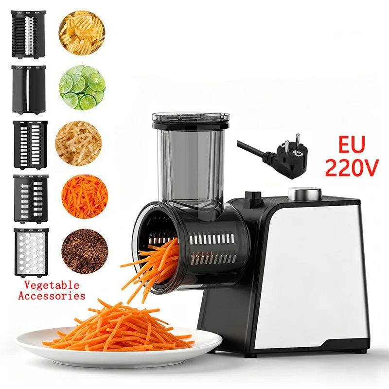 S6B 8 IN 1 Commercial Meat Grinder & Food Processor Sausage Stuffer Meatball Maker Vegetable Slicer Shredder for Kitchen