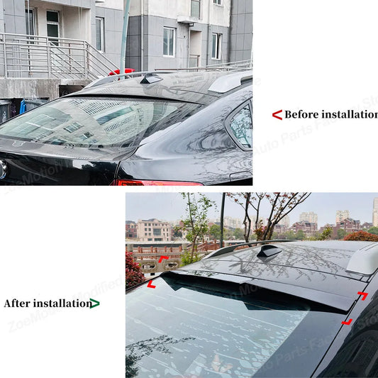 For BMW X6 E71 2008-2014 Rear Trunk Spoiler Wing Airfoil Shark Fin Rear Boot Lip Ducktail Drift Reduce Lift Body Kit Tuning Trim