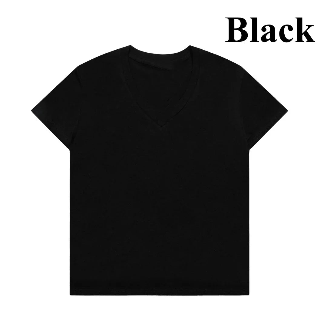 V-neck women's t-shirts and polos old money Women's clothing shirt Embroidery Classic Casual Basic Short Sleeve Polo women