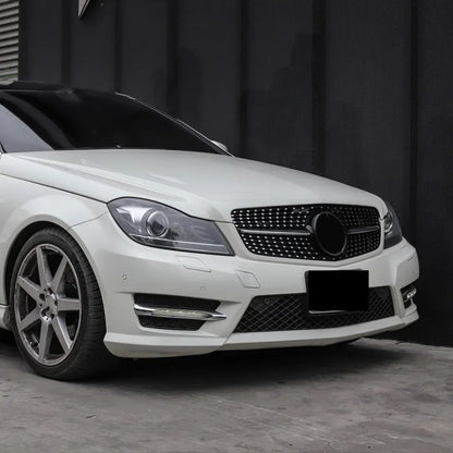XVIP AMG Style Front Bumper Grille For Mercedes Benz C-Class W204 2008-2014 C180 C200 C350 S204 Glossy Black GTR Style Grille