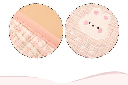 Bear Plush Seat Cushion Cover Universal Skin-Friendly Cute Soft Car Pillow Case Autumn Winter Decorative Seat Accessories