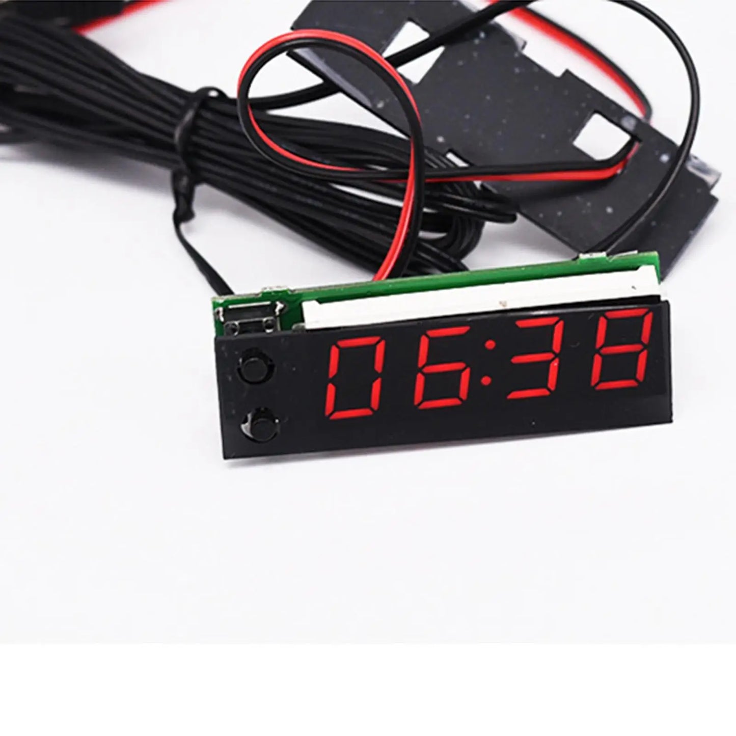 Car Clock Temperature Voltage Monitor Panel Meter Light in Weight Professional Premium 3-In-1 Durable Accessories Multifunction