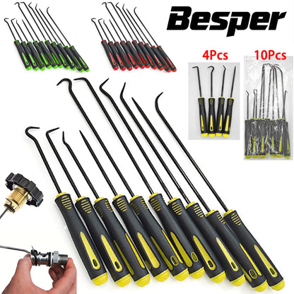 10/4PCS Pick and Hook Set, Precision Automotive Hook, Car Auto Oil Seal/O-Ring Seal Gasket Mini Precision Hooks Puller Remover
