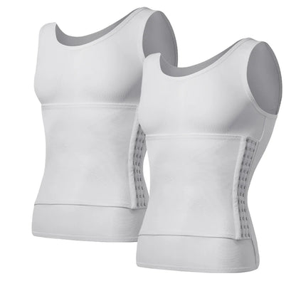 Compression Shirt Men Sleeveless Tummy Control Body Shaper Waist Trainer Belly Flat Abdomen Undershirt Tank Top Workout Shirt