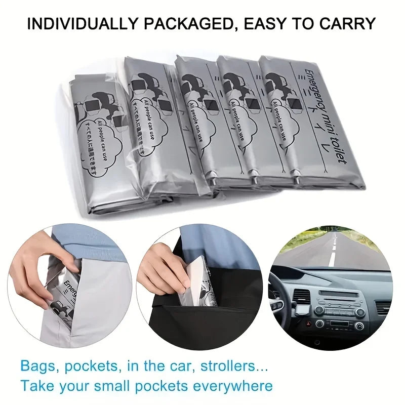 Car Emergency Urine Bag 700ML Outdoor Disposable Travel Mobile Toilet Traffic Jam Portable Unisex Urinal Bag Baby Vomiting Bags