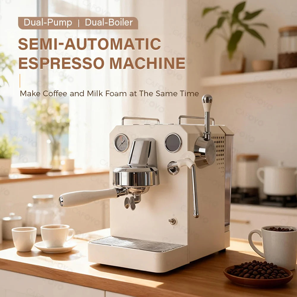 CAFOVO Owl Pro G3006H Small Household Semi-automatic Coffee Machine Freshly Ground Italian Espresso Machine 220V