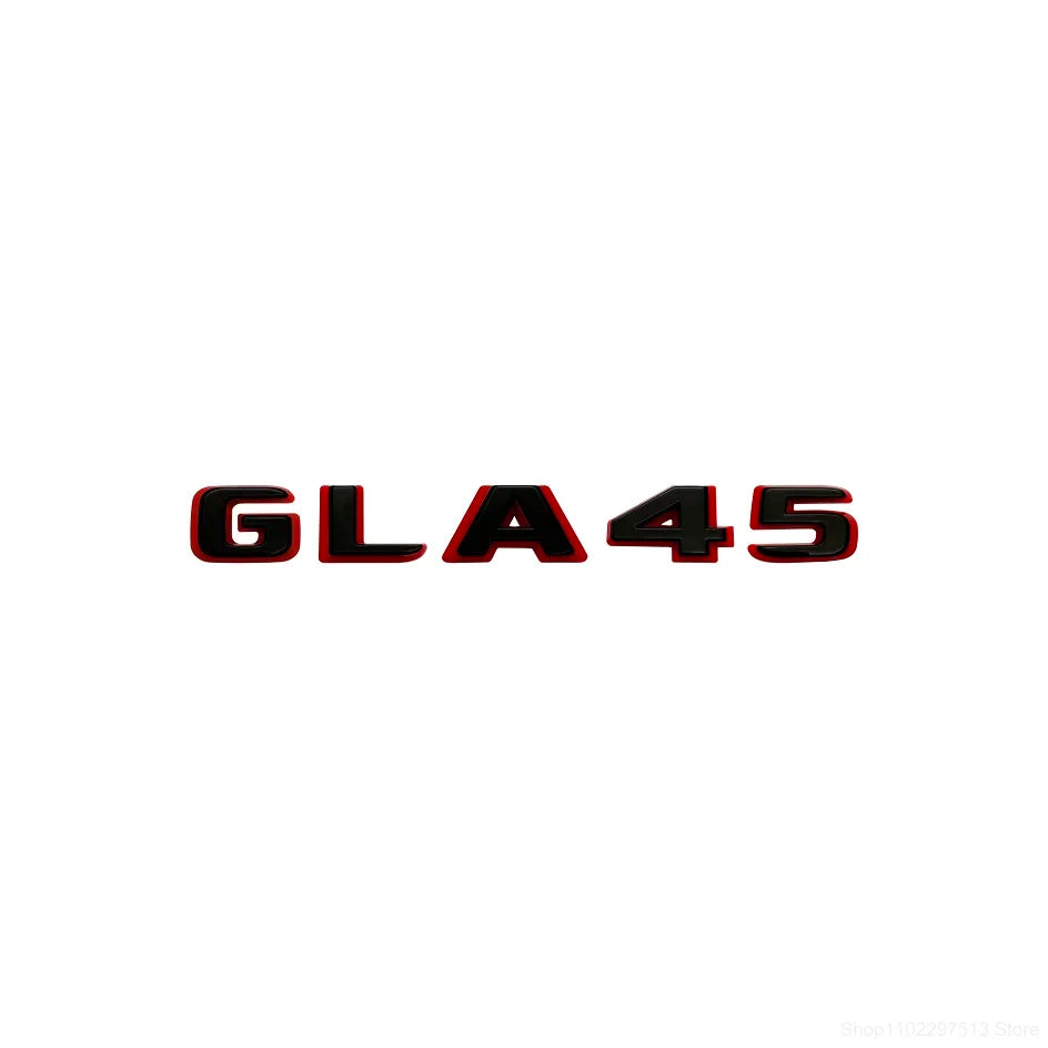 2024 New style Two tone Letters Numbers GLA35 GLA45 GLA45S Turbo 4matic+ for Car Fender Trunk Rear X156 Sticke