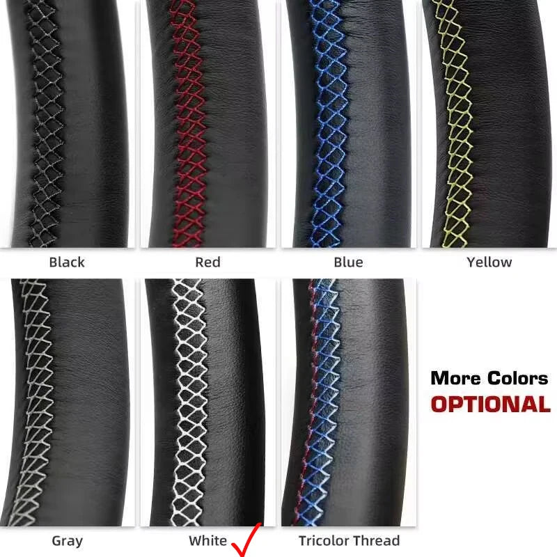 For Seat Leon Cupra R Leon ST Cupra Leon ST Cupra Ateca Cupra Ateca FR Anti-Slip Black Suede Braid Car Steering Wheel Cover