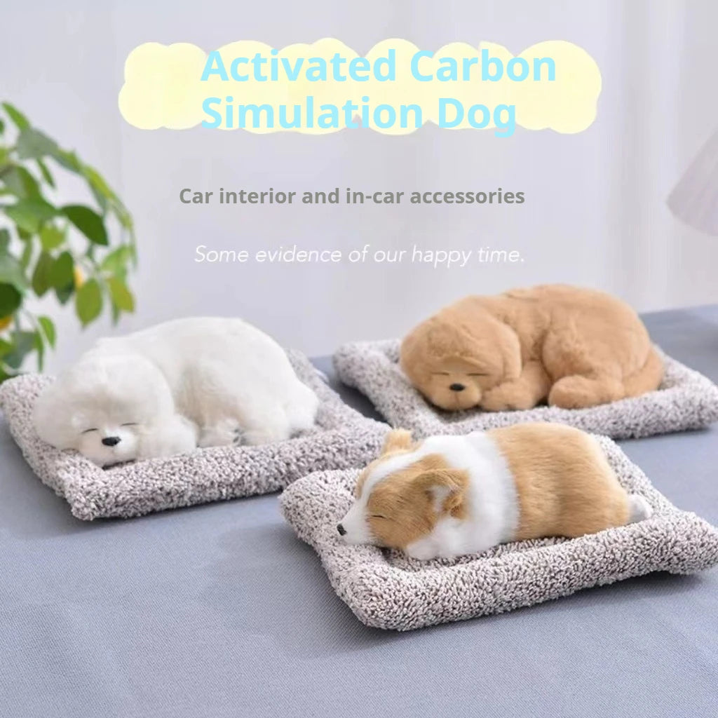 Car Activated Carbon Car Interior Decoration Simulation Dog Center Console Car Supplies Bamboo Charcoal Dog Doll Ornaments