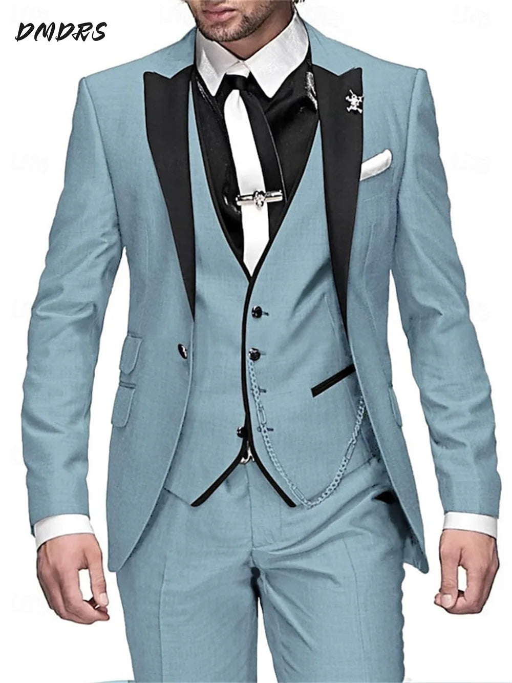 Elegant Men's suit pants vest three piece set Casual Western-style Men Suit Three-piece Set Business Attire For Men  Fashionable