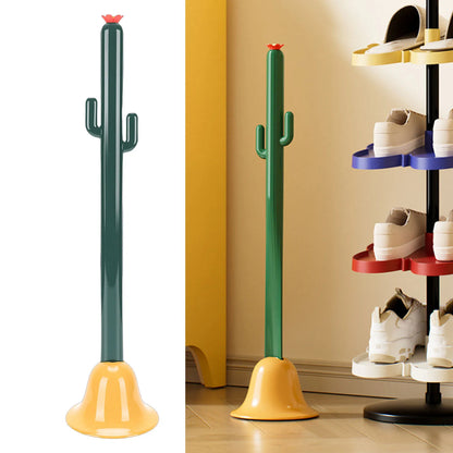 Long Handle Shoe Horn Ergonomic Plant Shaped PP Shoe Helper Stick with Base for Home Use Shoe Helper Stick