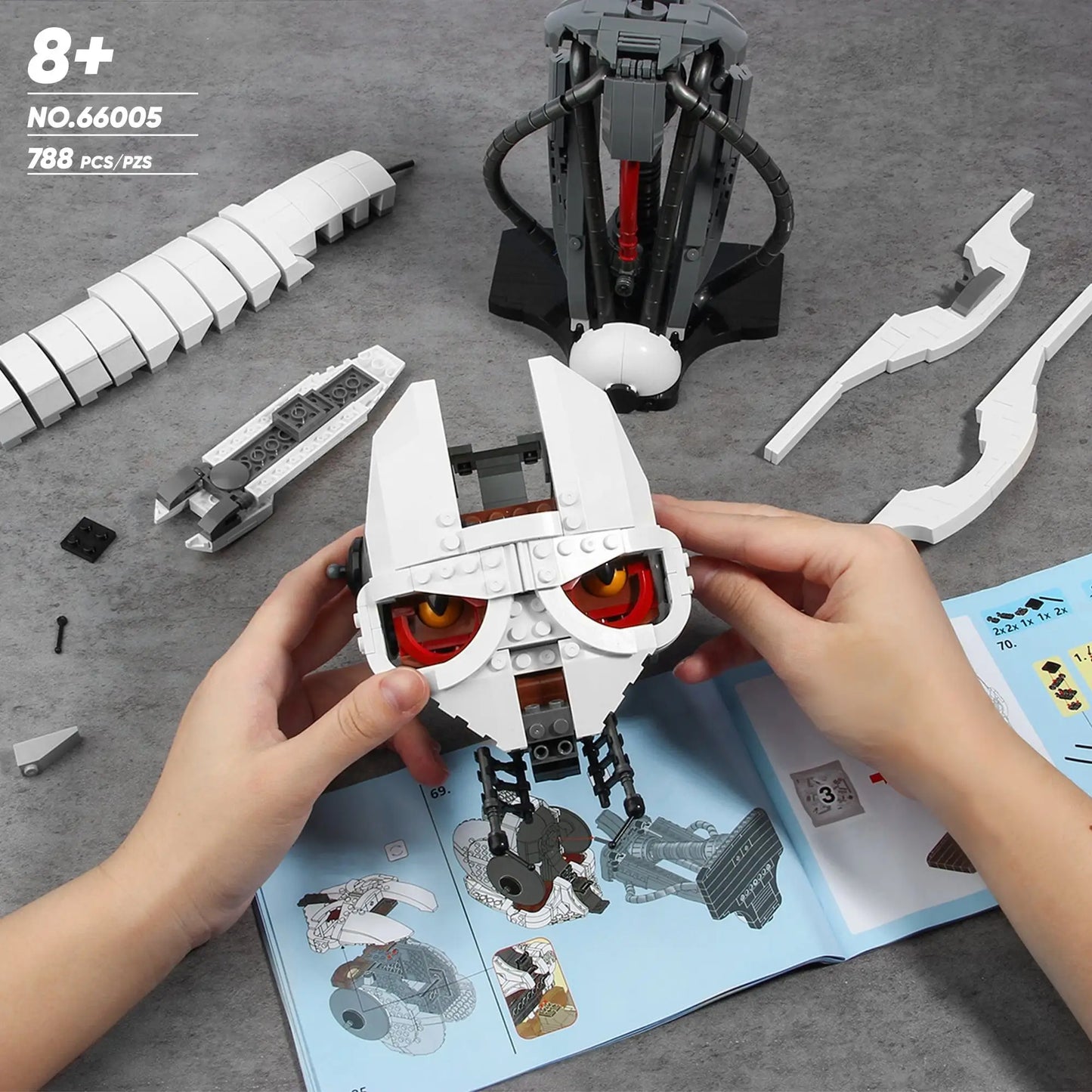 MOC 788pcs Idea General Grievous Helmet Building Blocks Bricks Model Helmet Collection Assembling Toys for Children Adults Gift