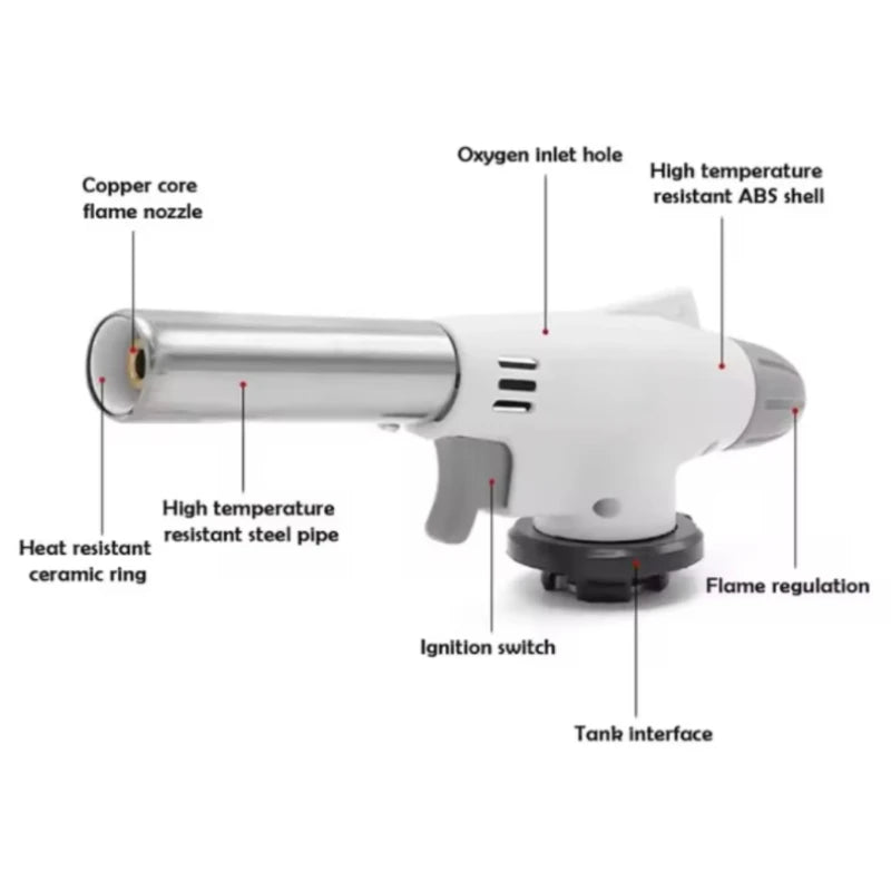 Outdoor Igniter High Temperature Electric Torch Charcoal Lighter Portable Barbecue Gas Burner Barbecue Cooking Heating Tool