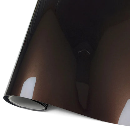 PET Car Sticker Vinyl for Motorcycle Waterproof Car Wrapping Film Shiny Cocoa Brown Glossy Self-adhesive Decals Graphics Wrap