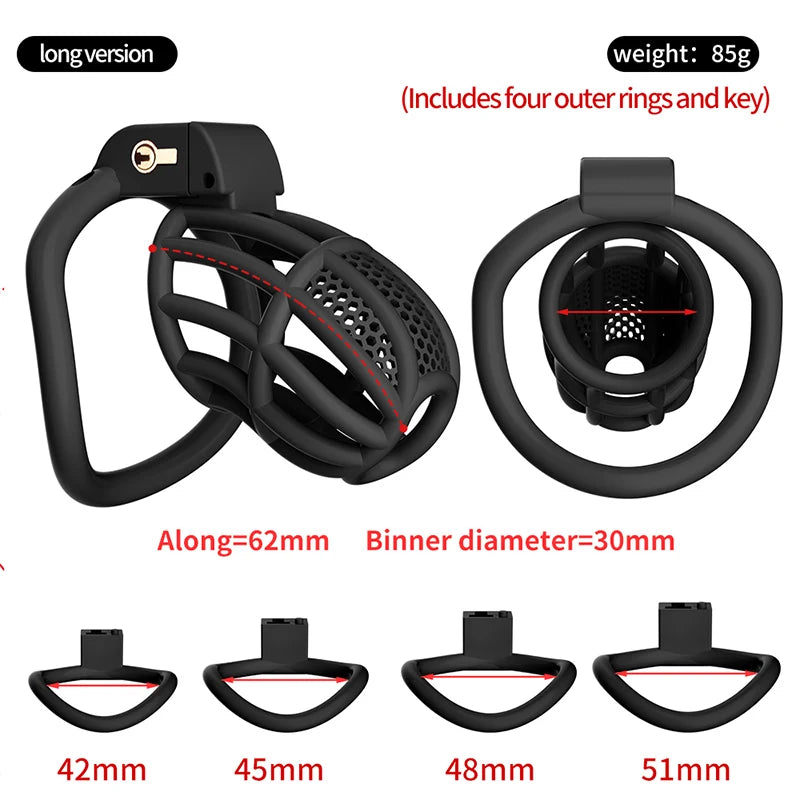 Chastity Cage Male Cock Cage Adjustable Penis Ring Slave Bondage Chastity Lock Sissy Gay Chastity Devices Sex Toys For Men Gay