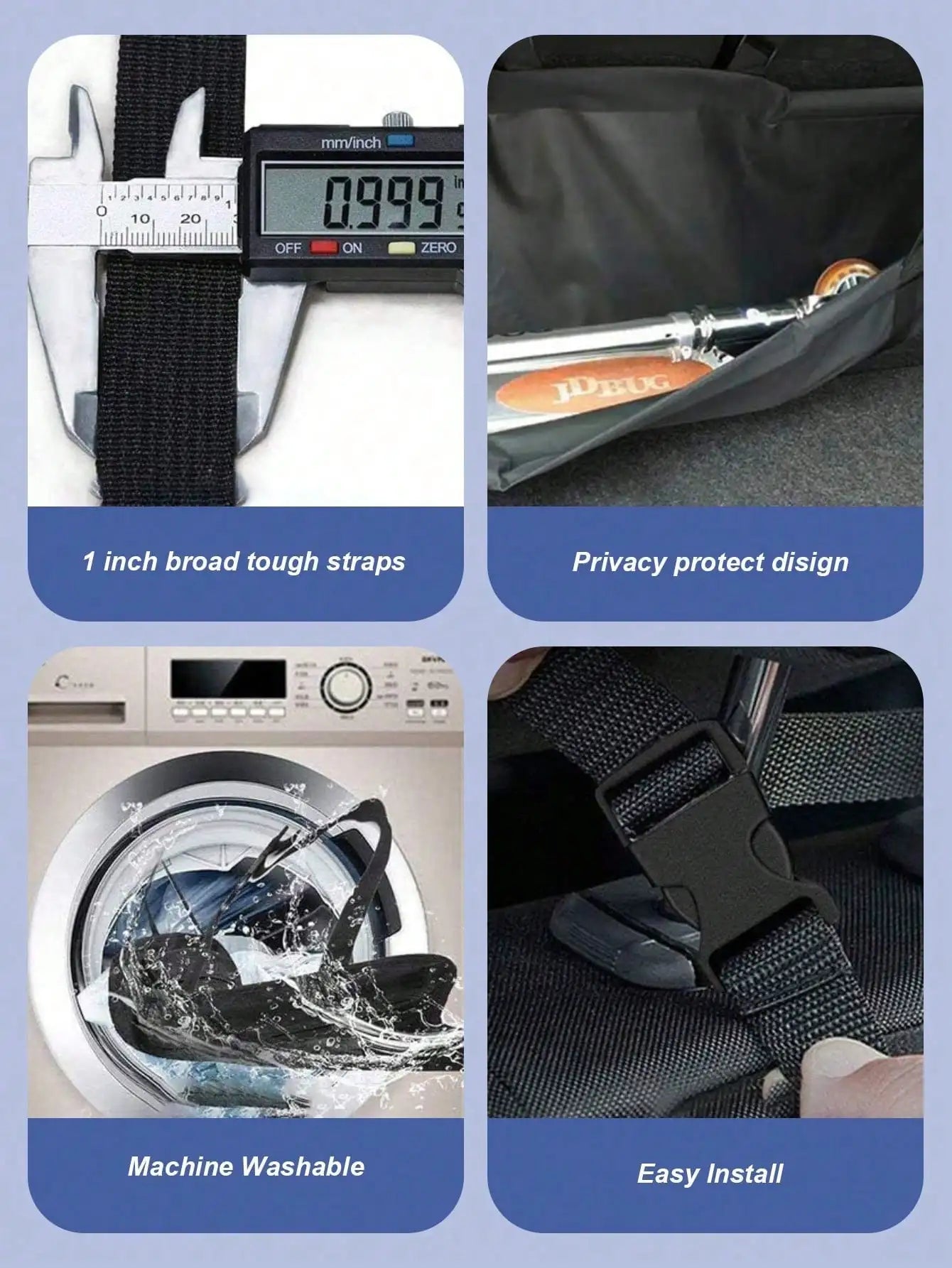 1Pc Large-Capacity Car Trunk Organizer – 600D Oxford Fabric, Suitable for Camping, Hiking, Fishing, Road Trips & More.