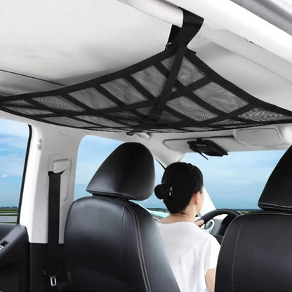 Car Ceiling Net Storage Bag Cargo Universal Truck SUV Space Saving Car Trunk Storage Pocket Organizer Sundries Bag Roof Cargo