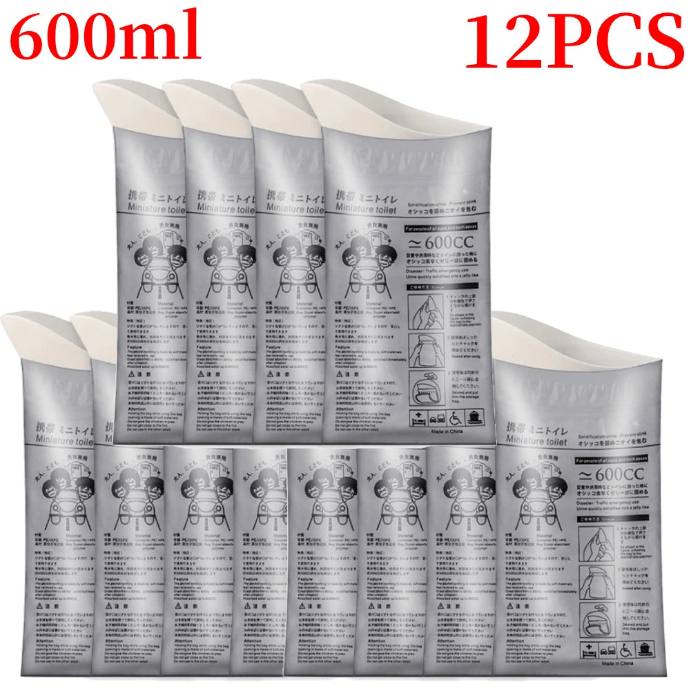 4-32PCS Outdoor Emergency Urine Bags 600ml Disposable Travel Mobile Toilet Portable Urinal Bag for Female Baby Male Vomiting Bag