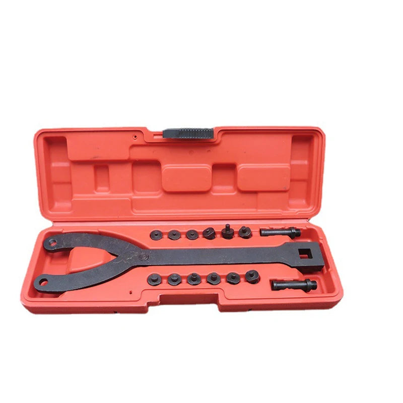 1/2 Inch 15Pc Adjustable Variable Pin Spanner Wrench Automobile Tool Universal Camshaft Pulley Puller Remover Kit