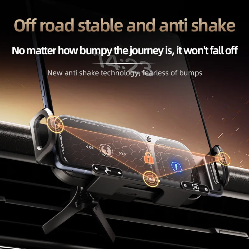 Fold Screen Car Wireless Charger Dual Coil Mount 15W Fast Car Charging for Samsung Galaxy S23 S22 S21 Z Fold Flip 5 4 3