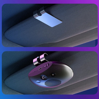 Bluetooth 5.3 Speakerphone Bluetooth-compatible Handsfree Car Kit Wireless Stereo Mp3 Music Player Car Handsfree Sun Visor Clip