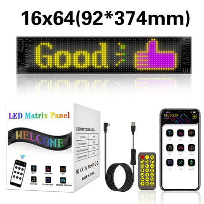 1/2PCS Devil Eyes Light USB-Powered LED Matrix Panel DIY Programmable Flexible LED Screen with App Control for Cars Windshield