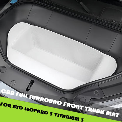 Car Full Surround Front Trunk Mat Fit For BYD Leopard 3 Titanium 3 Auto  Front Trunk Leather Storage Decorative Upgrade Pad