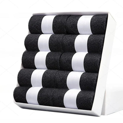 5 10 Pairs Men Socks Cotton Blend Black Business Casual Soft Breathable for  Spring Summer Autumn Winter Size 6-13