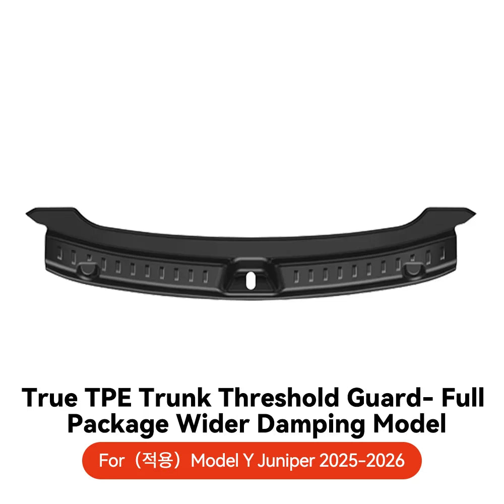 YZ For Tesla Model Y Juniper 2026 Trunk Sill Plate Protector TPE Rubber Protector Tesla Threshold Bumper Pad Prevent Scratching