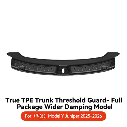 YZ For Tesla Model Y Juniper 2026 Trunk Sill Plate Protector TPE Rubber Protector Tesla Threshold Bumper Pad Prevent Scratching