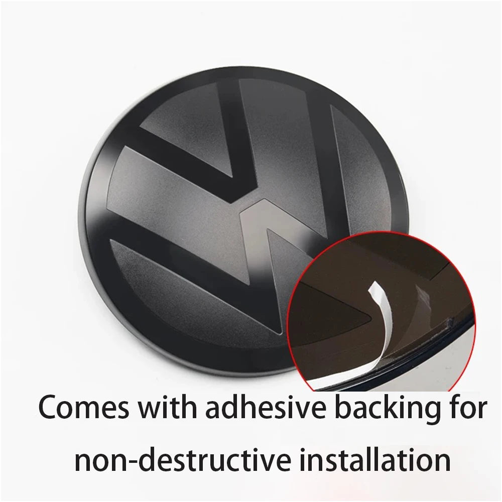 2Pcs Front and Rear Emblem For VW Golf 6/Golf 7/Golf 7.5/Golf 8 Not Affect ACC Modified Black Label Flat Mirror Logo CoverSticke