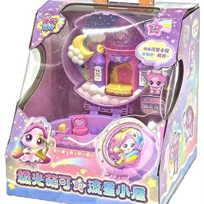 New Teenieping Anime Figure Season 6 Sparkling Meteor Aurora Meteor Hut Set  Magic Sweetheart Figurine Collection Toys Gifts