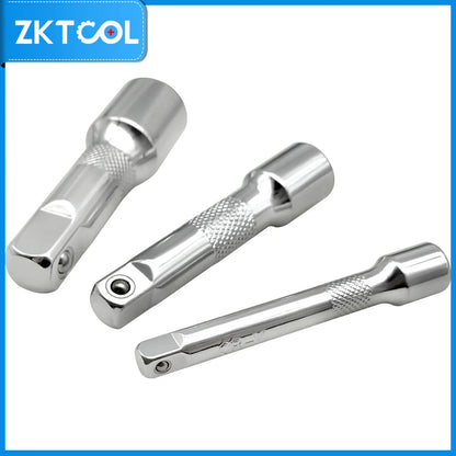 【NEW!】9-piece ratchet socket wrench set, crowbar adapter, includes 1/2" 3/8" 1/4" drive sockets for a variety of applications