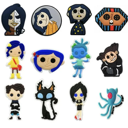 1-100pcs Halloween Ghost Mom PVC Shoes Charm Alligator Charm Accessories Fit Bracelet Wristband Kids Girl Boys love party gifts